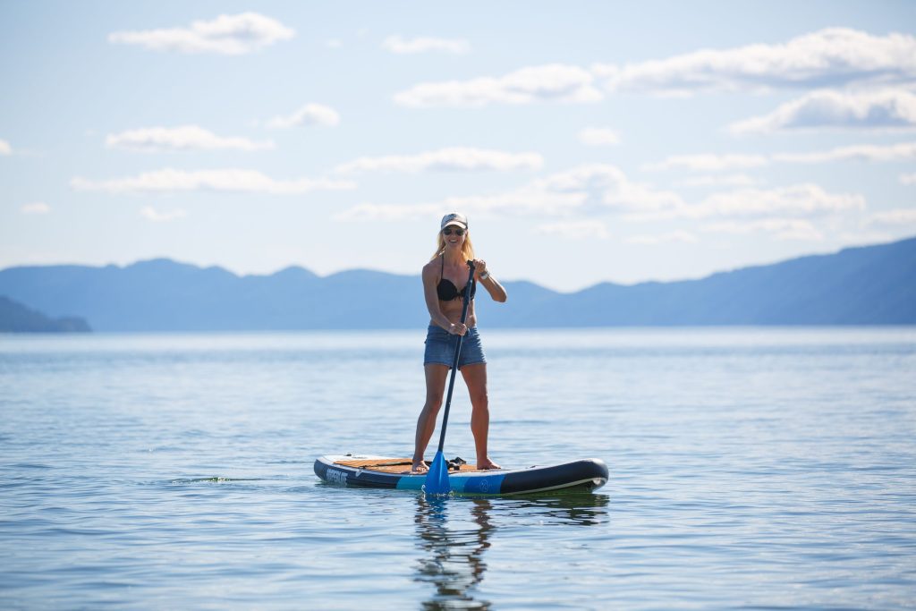 Emily Buscema Paddleboarding on Lake Pend Orielle