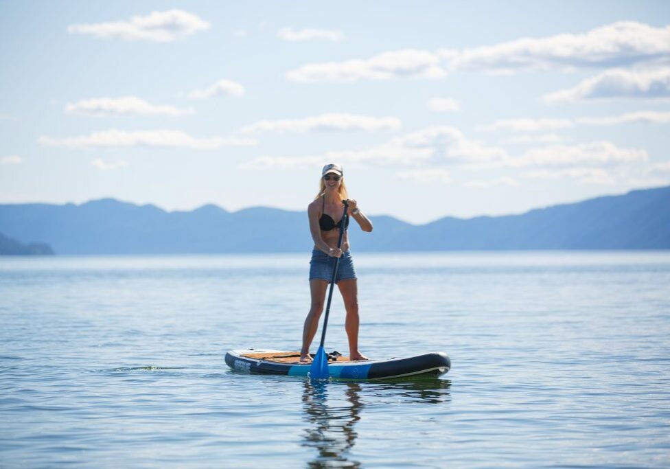Emily Buscema Paddleboarding on Lake Pend Orielle
